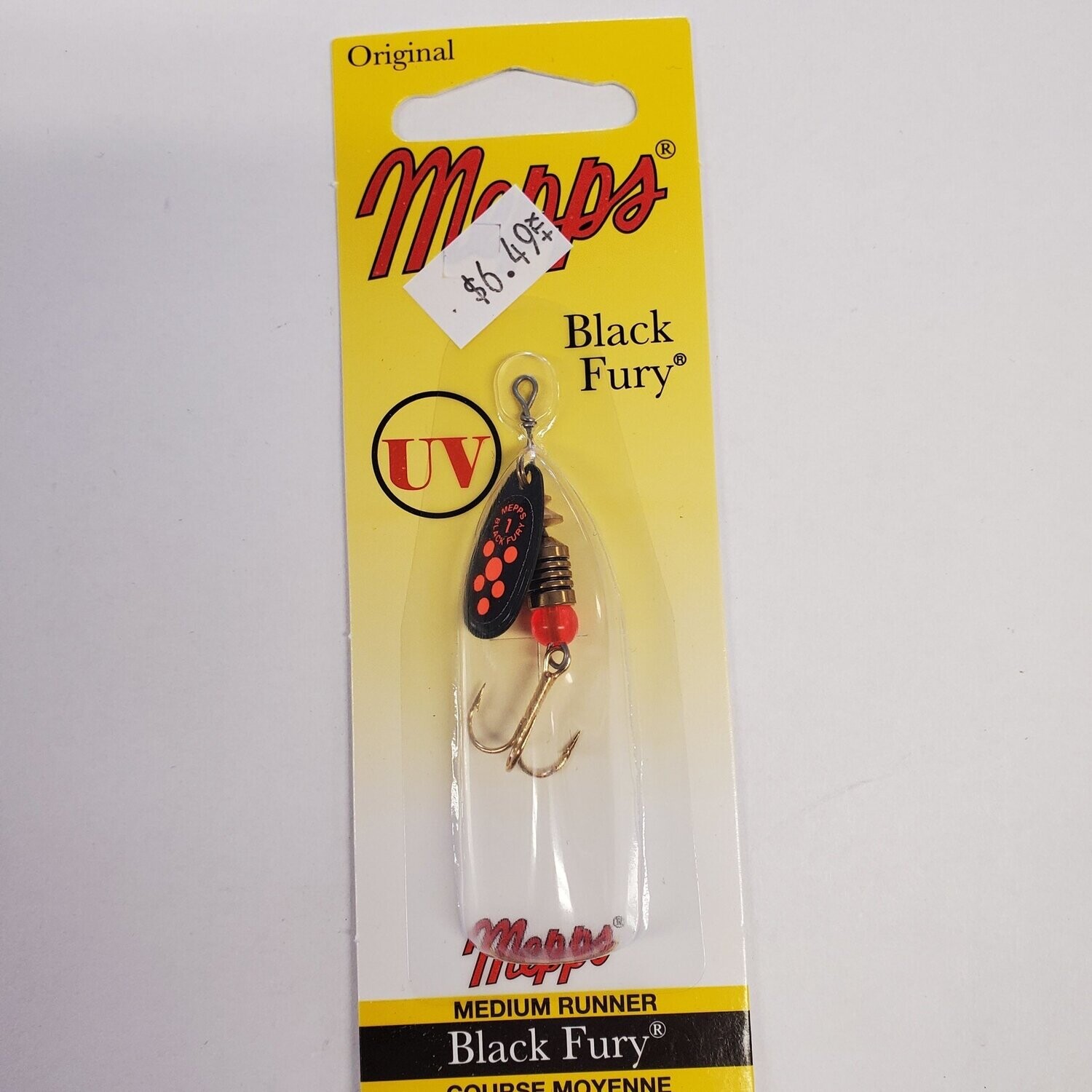Mepps black fury black orange dots #1
