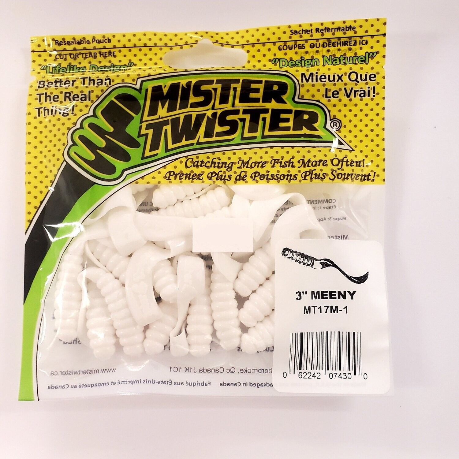 Mister Twister Meeny White 3&quot;