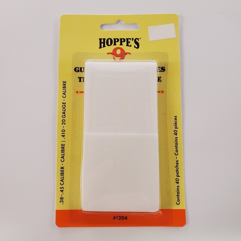 Hoppes Cleaning Patches 38-45 cal