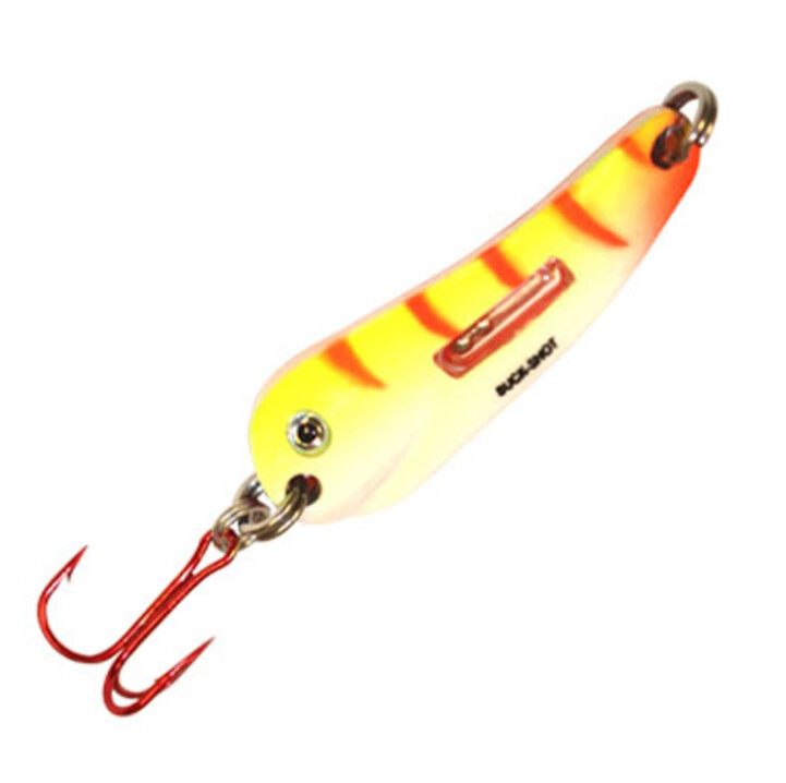 Northland Buck-shot Flutter spoon 1/8oz UV Electric Perch