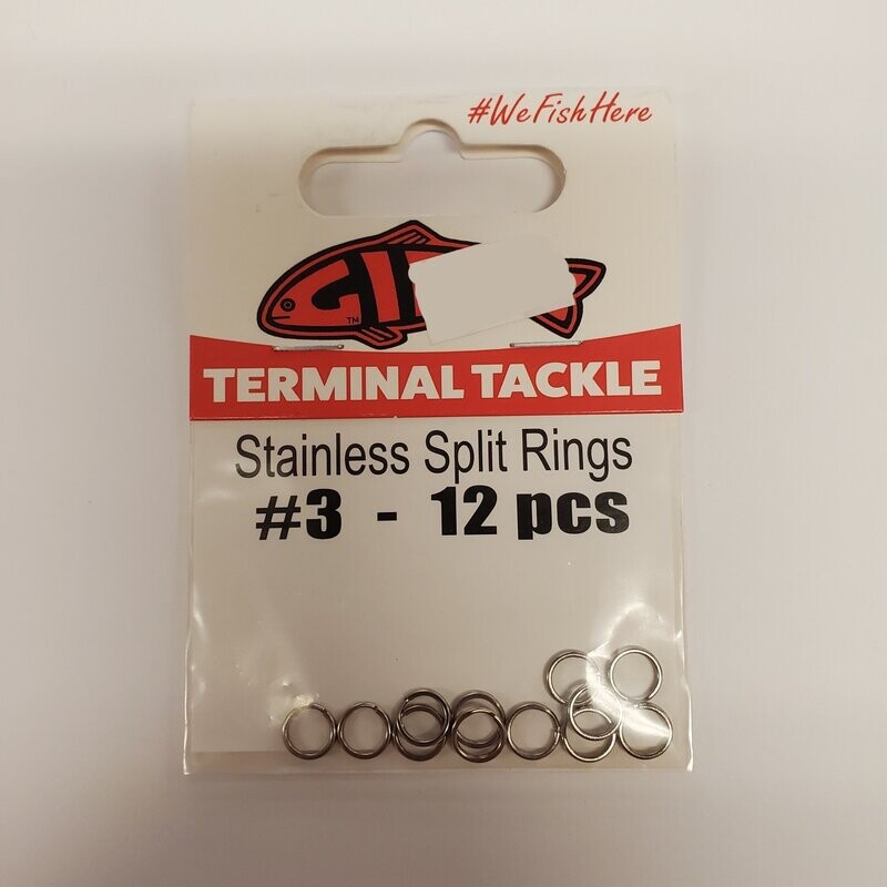 Gibbs Stainless Split rings #3 12pk