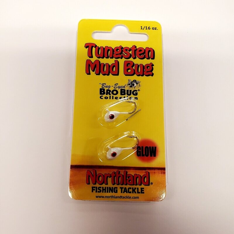 Northland Tungsten Mud Bug 1/28oz White glow