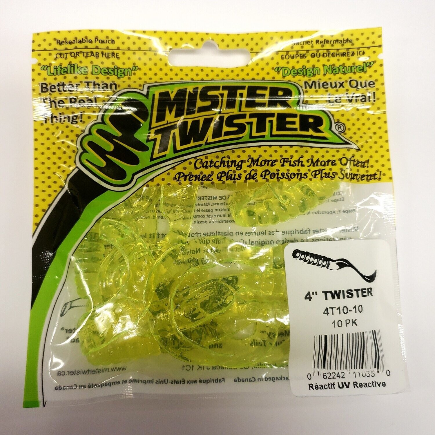 Mister Twister curly tail chart 4&quot;