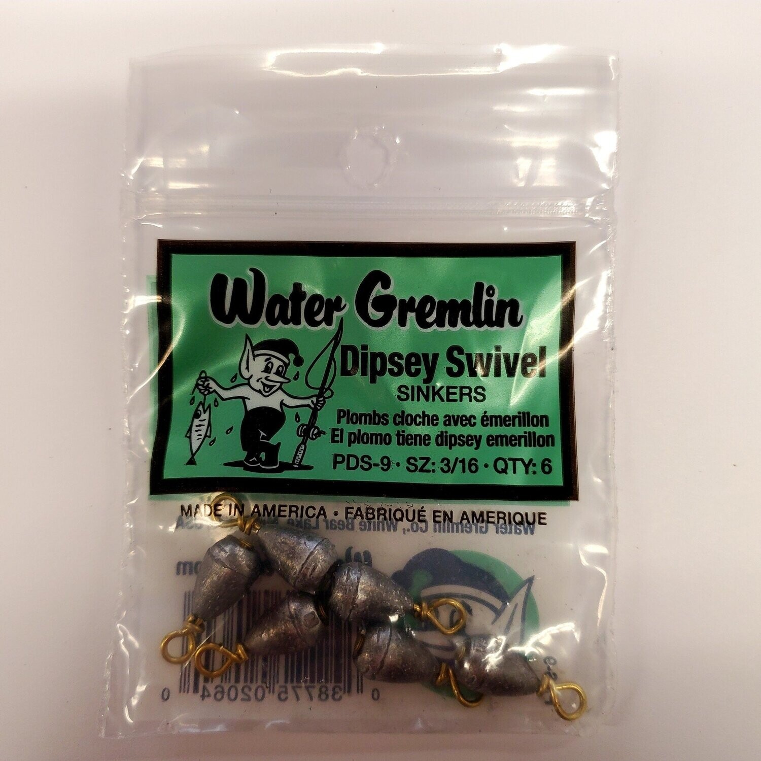 Water Gremlin Dipsey Swivel 3/16oz 6pk