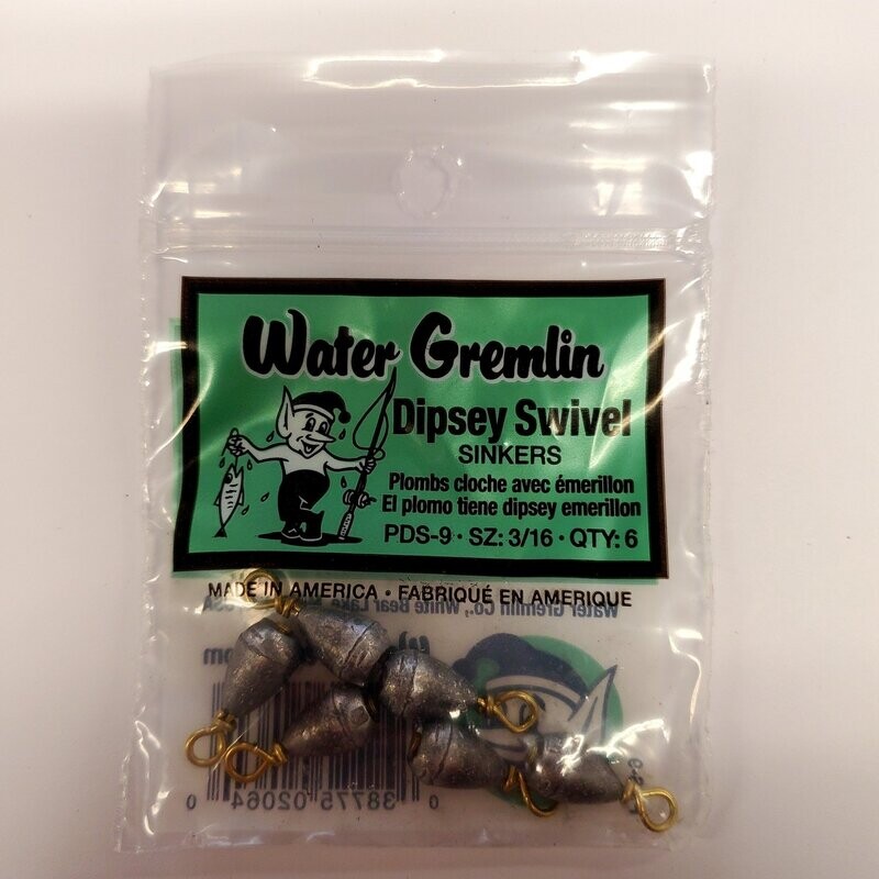 Water Gremlin Dipsey Swivel 3/16oz 6pk