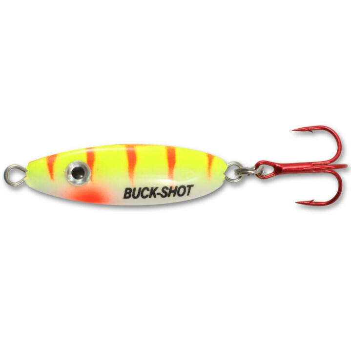 Northland Buck-Shot Rattle Spoon 1/4oz UV Electric Perch