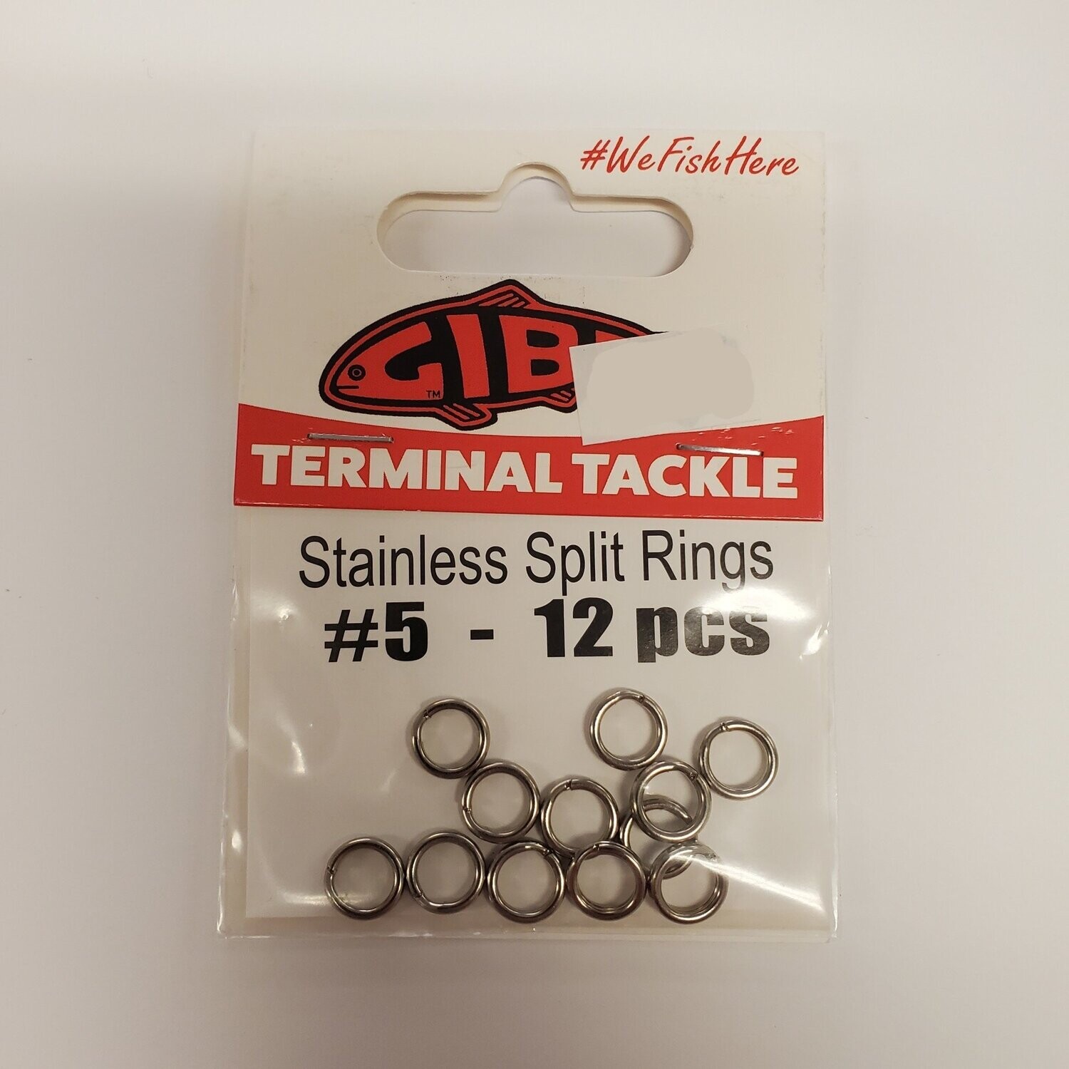 Gibbs Stainless Split Rings #5 12pk