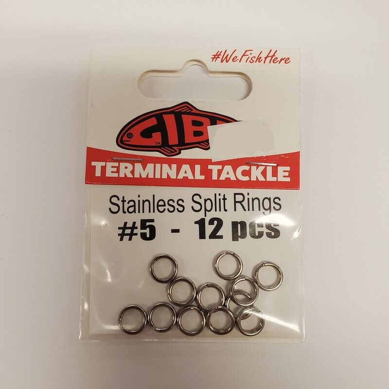 Gibbs Stainless Split Rings #5 12pk