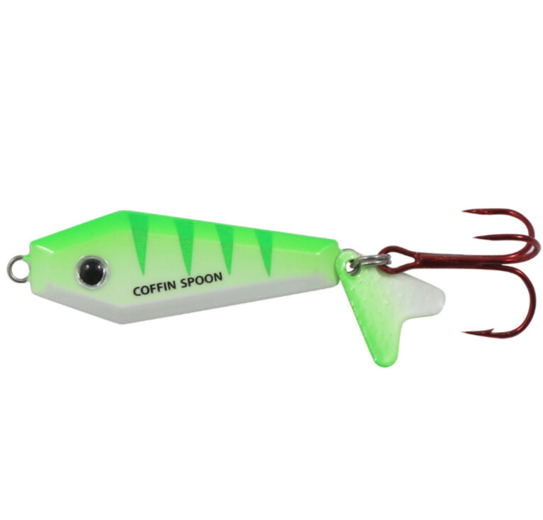 Northland Buck-shot Coffin spoon 1/4oz UV Glo-Perch