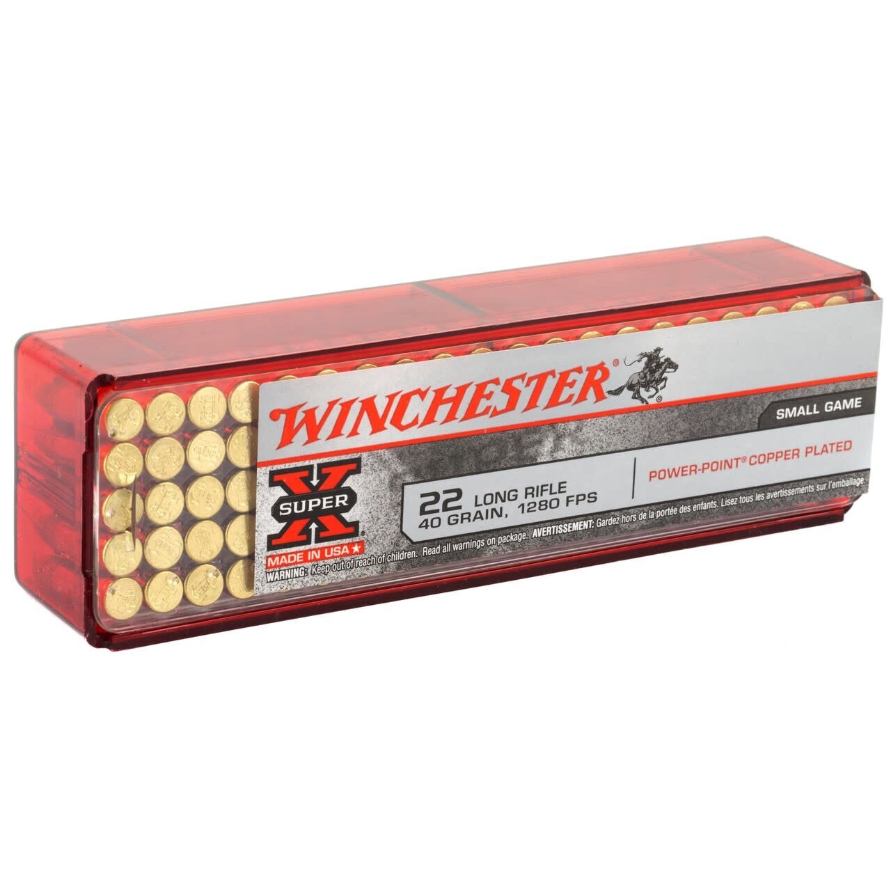 Winchester Super-X Power-Point Copper Plated 22LR 40gr