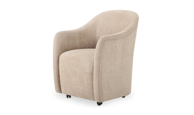 Drava Rolling DIning Chair -  Beige