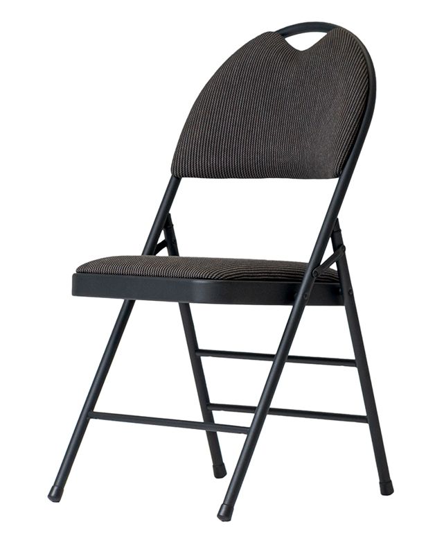Upholstered Folding Chairs in Charcoal