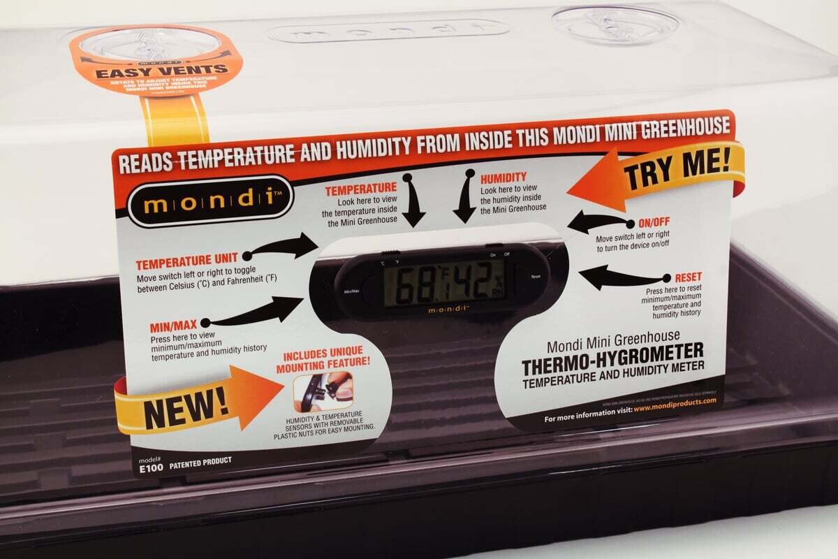 MONDI Mini Greenhouse Thermo-Hygrometer