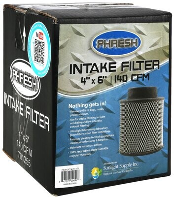 Phresh Carbon Filter 4"x6" 140CFM