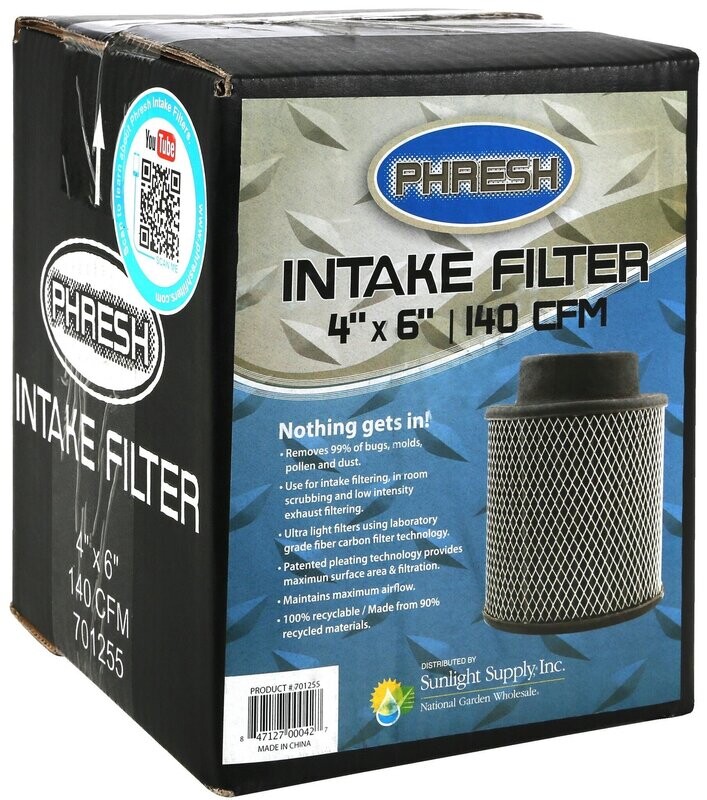Phresh Carbon Filter 4&quot;x6&quot; 140CFM