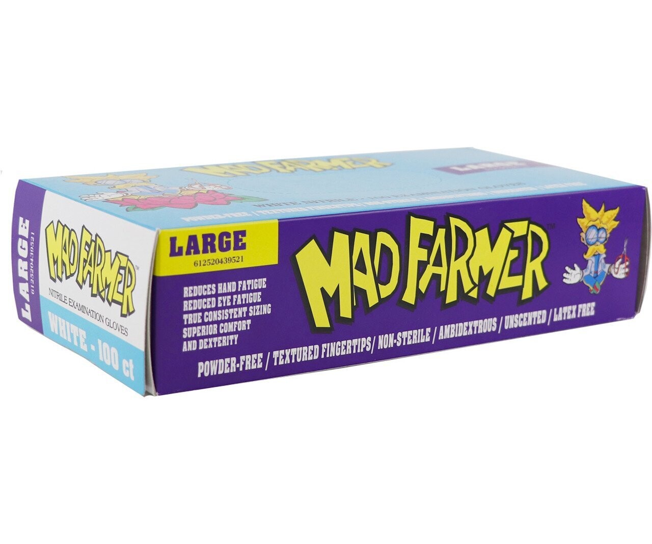 Mad Farmer Large Nitrile White Gloves 100