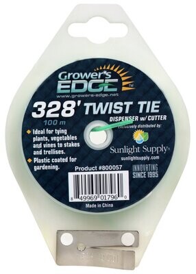 Grower&#39;s Edge Green Twist Tie Dispenser With Cutter 328&#39;