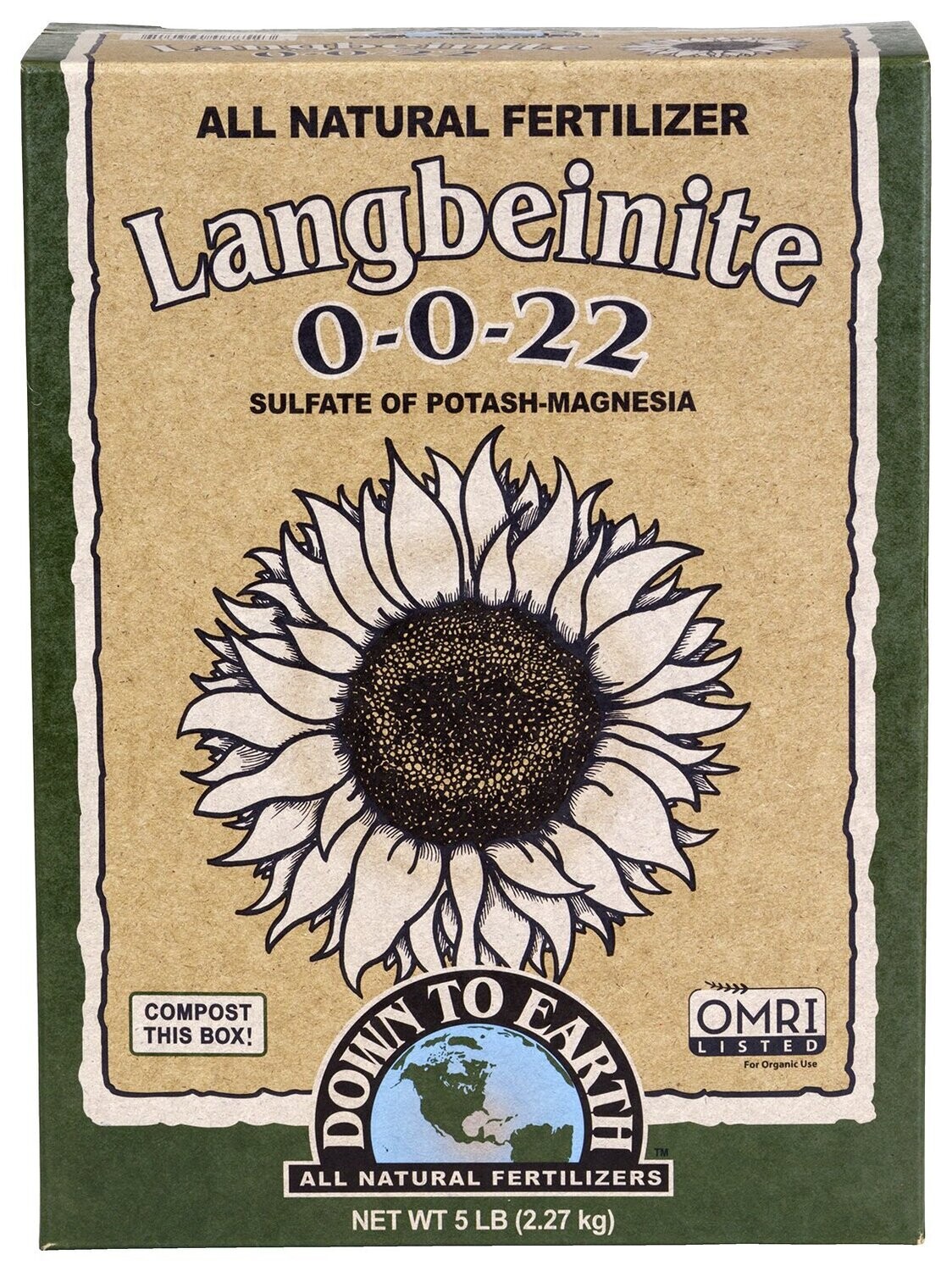 Down To Earth Langbeinite Sul-Po-Mag 5lb