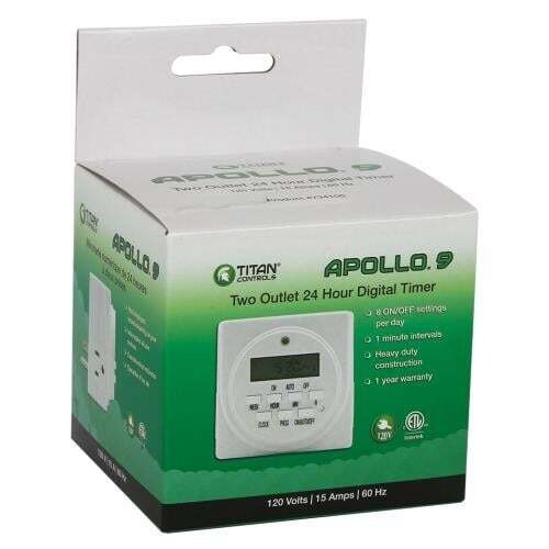 Titan Apollo 9 - 2 Outlet Digital Timer