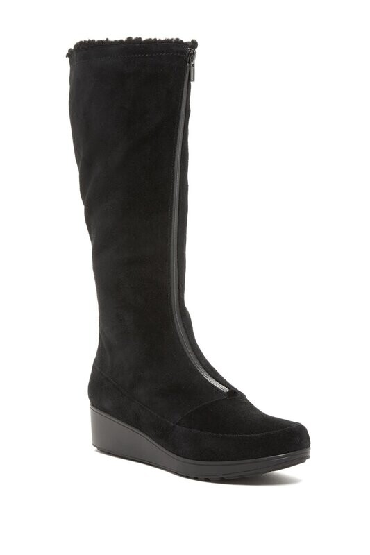 Cole Haan Tall Suede Wedge Heel Boots