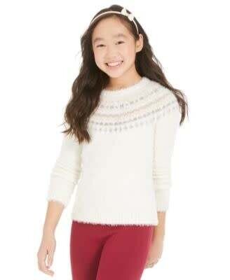 Epic Threads Big Girls Fairisle Fuzzy Sweater