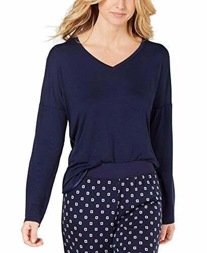 Alfani  Satin Trim Leisurewear Top