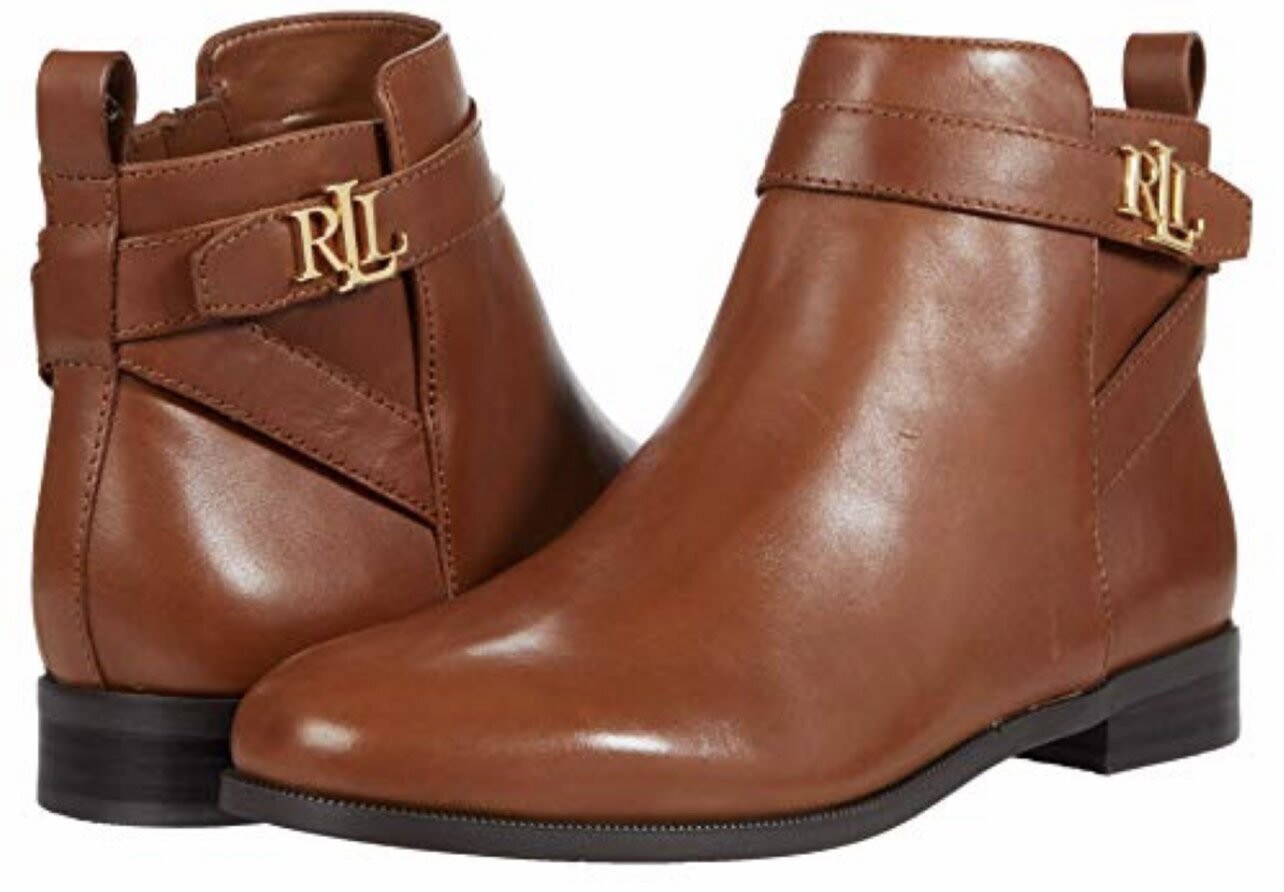 Ralph Lauren Mid Calf Strap Ankle Boots