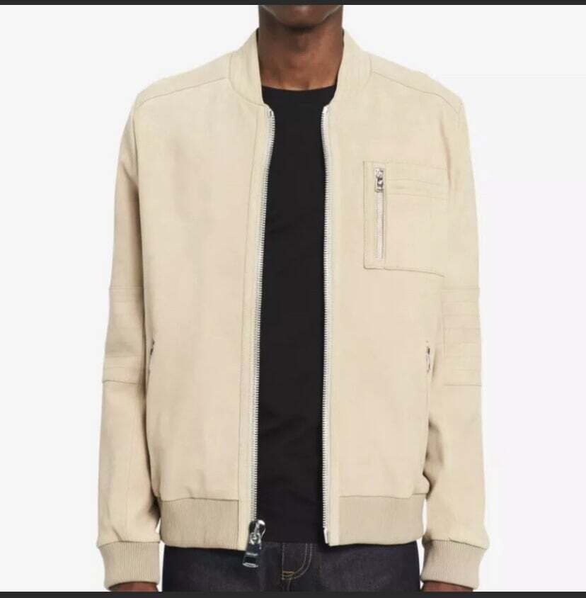 Calvin Klein Leather Bomber Jacket