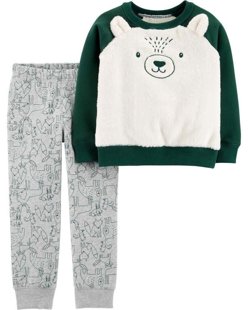 Carter’s Boy Green/White Bear 2 Pc Pants Set