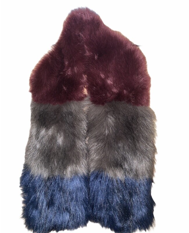 Faux Fur Scarf Multi, OSFM