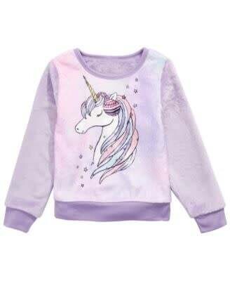 Disney Purple Unicorn Woobie Sweatshirt Top, 5