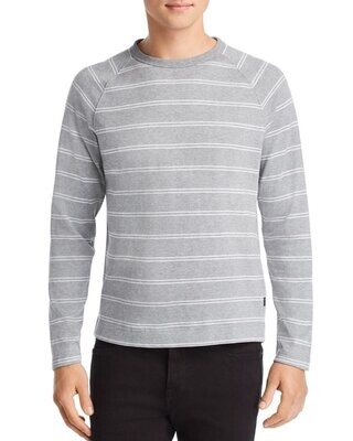 Hugo Boss Grey Striped Tech Jersey Shirt, XL