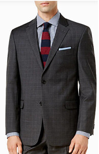Tommy Hilfiger Mens Grey Wool Blend Sports Coat - 38L