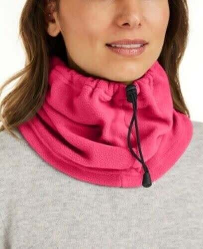 DKNY Drawstring Polar Fleece Neckwarmer