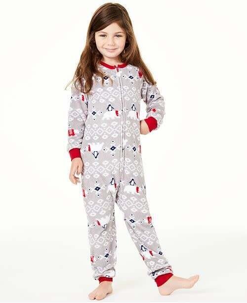 Family Pajamas Kids Onesie Polar Bear