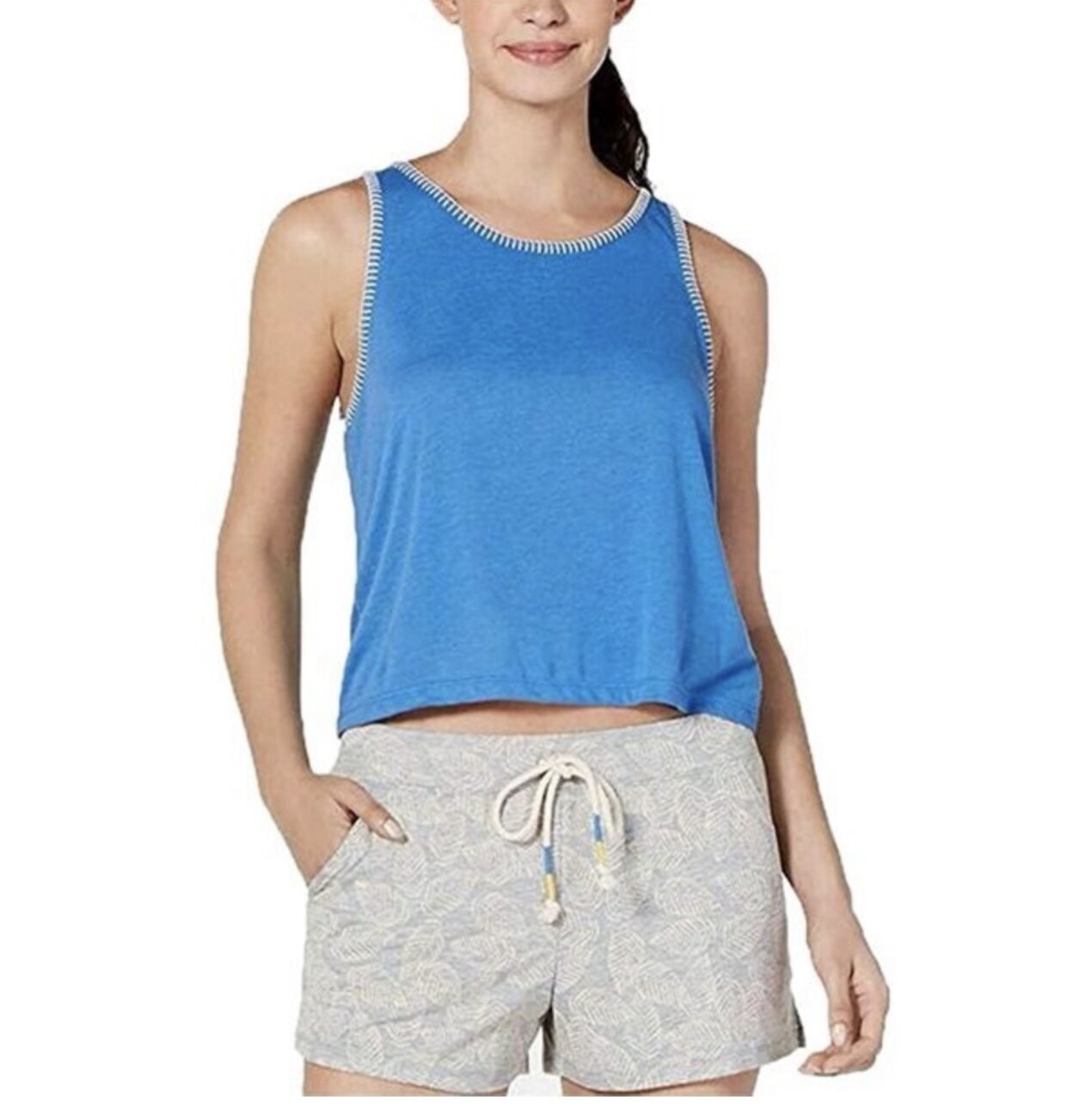 Jenni Cornflower Tank Top, Color: Blue, Size: XS