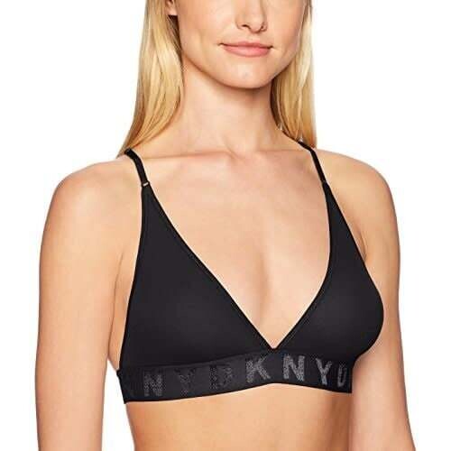 DKNY Black Seamless Litewear Mesh Bralette, M