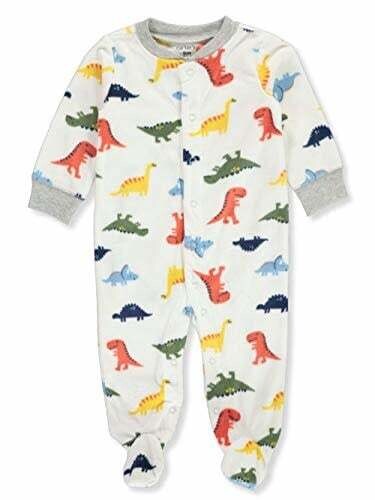 Carter&#39;s Dino Multi Color Fleece Footie PJ, 9m