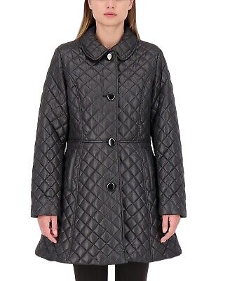 Kate Spade Black Quilted Winter Coat
