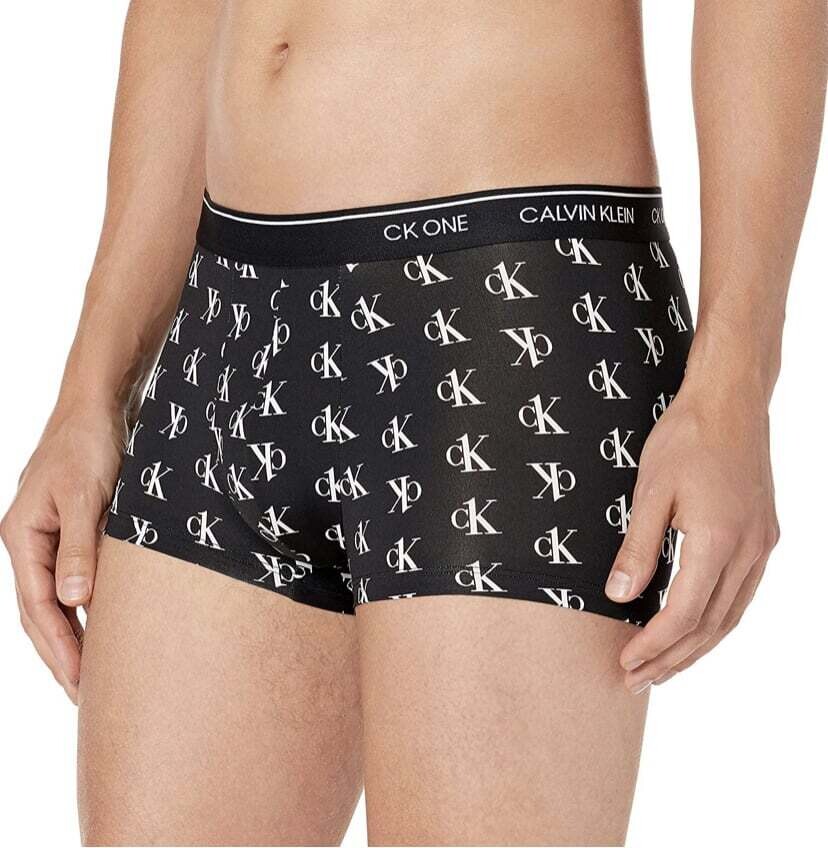Calvin Klein Mens CK Logo Low Rise Trunks - Large