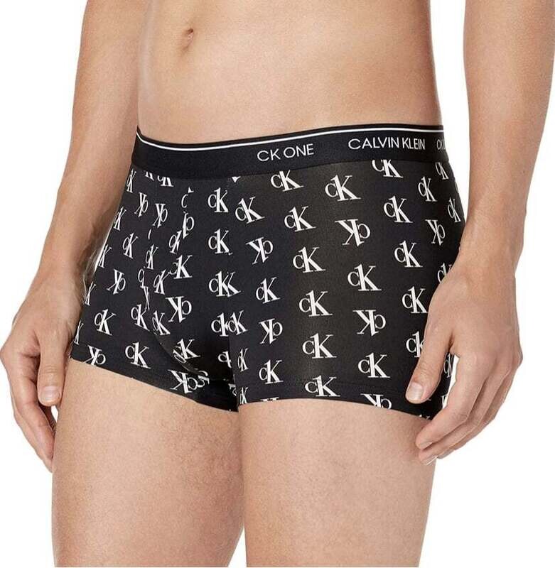 Calvin Klein Mens CK Logo Low Rise Trunks - Large