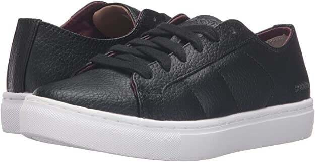Skechers Black Leather Sneakers, 6