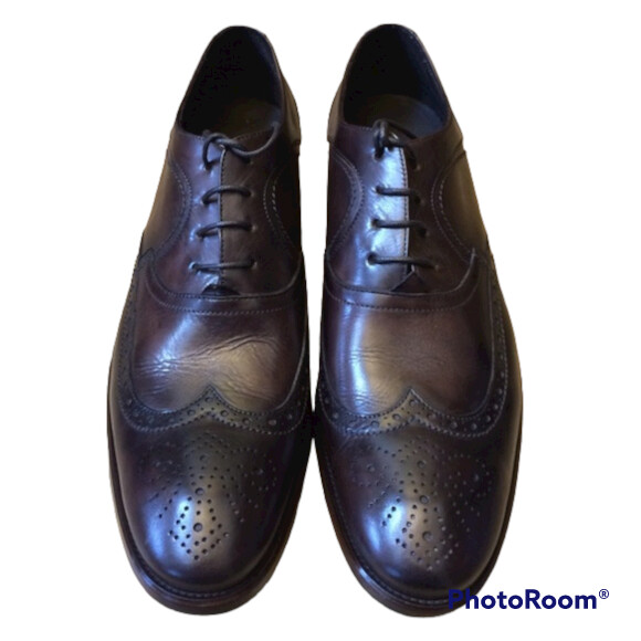 John Varvatos Brown Medallion Toe Shoes, 11.5