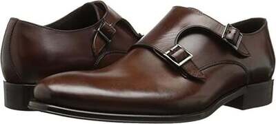 To Boot New York Brown Leather Double-Monk Loafer, 10.5M