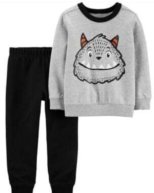 Carter’s Boys Monster 2Pc Sweatshirt Set, 12m
