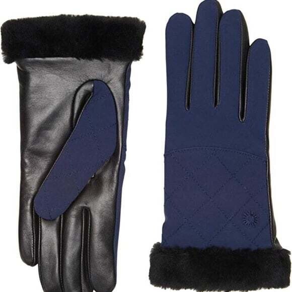 UGG Smart Fur Trim Gloves, S/M