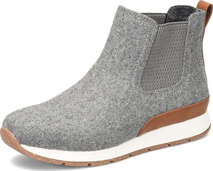 b.o.c. Women,s Grey Wool Ankle Chelsea Boots, 7.5
