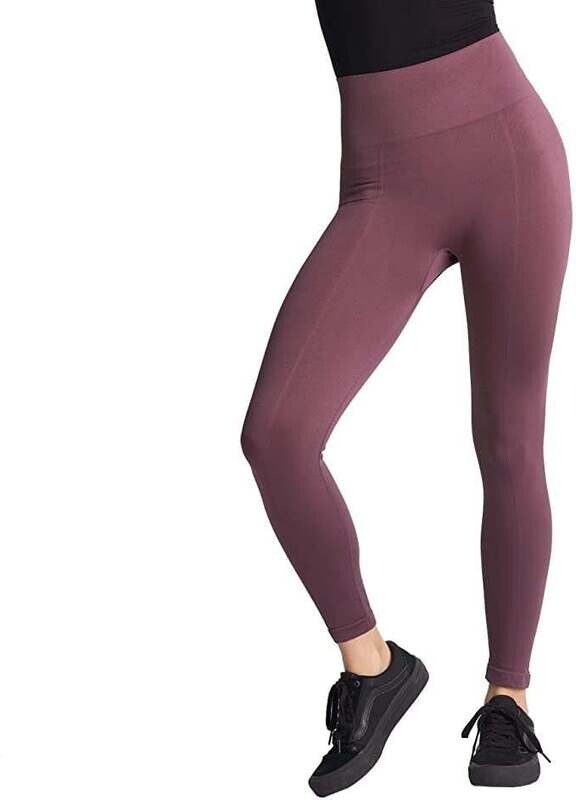 Yummie Women&#39;s High Waist Tummy Shaping Legging Sockshosiery, Huckleberry, M/L