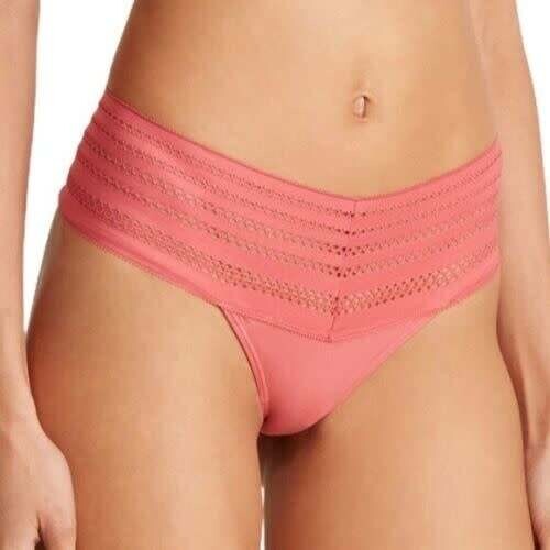 DKNY Wide  Lace Trim Thong 