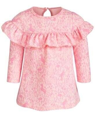 First Impressions Pink Enchanted Terry Ruffle Dress